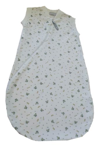 Wikids Hálózsák #pamut #ujjatlan #2 rétegű #56-62 #zöld apró macis