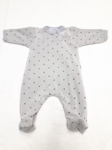 Wikids plüss hosszú ujjú cipzáras rugi #56 szürke csillagos