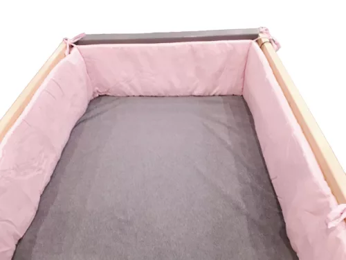 Wikids Ágyrácsvédőpánt vászon 360 cm rózsaszín
