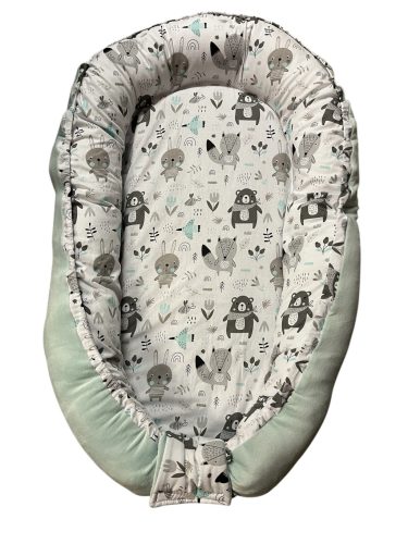 Wikids Babafészek velvet Erdei állatos menta