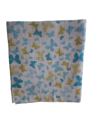 Wikids Takaró pelenka anyagú 80x90 türkiz lepkés