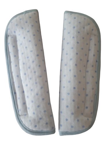 Wikids Övpárna autósülésbe pamut #fehér-világoskék csillagos