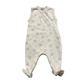   Wikids pamut ujjatlan cipzáras rugi #44 fehér szürke alvó macifej