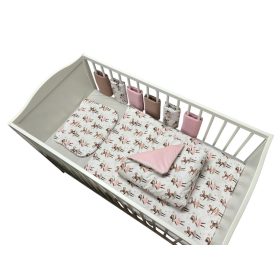   Wikids 3 részes ágyneműgarnitúra - Vászon - Rózsaszín egeres