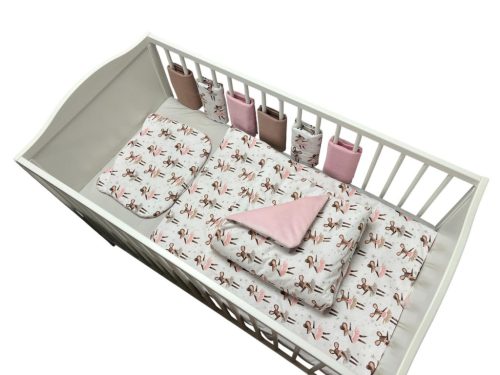 Wikids 3 részes ágyneműgarnitúra - Vászon - Rózsaszín egeres