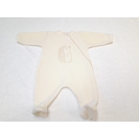   Wikids plüss hosszú ujjú cipzáras rugi #44 törtfehér sünis