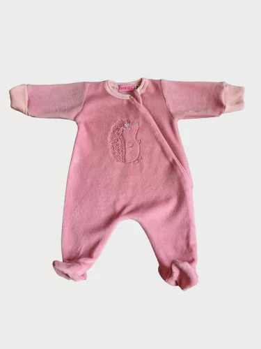 Wikids plüss hosszú ujjú cipzáras rugi #56 hímzett mályva sünis