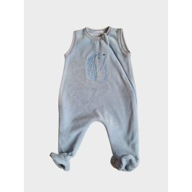   Wikids plüss ujjatlan cipzáras rugi #50 hímzett vízkék sünis