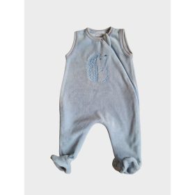   Wikids plüss ujjatlan cipzáras rugi #56 hímzett vízkék sünis