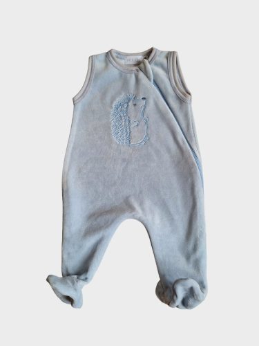 Wikids plüss ujjatlan cipzáras rugi #56 hímzett vízkék sünis