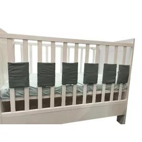Wikids Ágyrácsvédőpánt tépőzáras #6db #oliv zöld