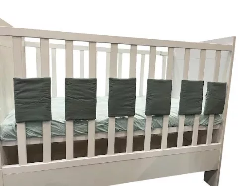 Wikids Ágyrácsvédőpánt tépőzáras #6db #oliv zöld