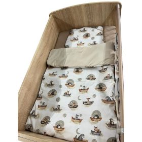   Wikids 3 részes ágyneműgarnitúra - Csónakázó állatok bézs