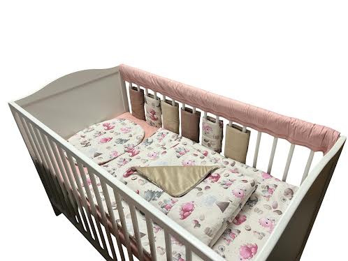 Wikids textil rágásvédő tépőzáras #140 cm púder rózsaszín