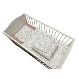   Wikids 3 részes ágyneműgarnitúra - Puplin-Vászon - Lufis állatok szürke-mogyi