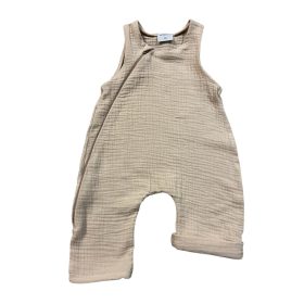   Wikids pamut - pelenka anyagú ujjatlan cipzáras rugi #62 bézs