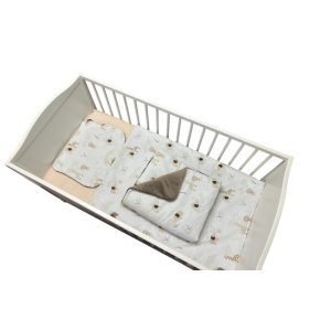   Wikids 3 részes ágyneműgarnitúra - Vászon-Velvet - Bézs szafari