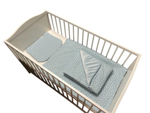 Wikids 3 részes ágyneműgarnitúra - Puplin-Wellsoft - kék tappancsos