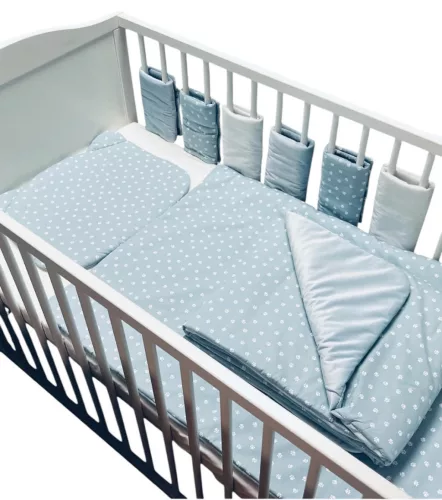 Wikids Ágyrácsvédőpánt tépőzáras #6db #kék tappancsos