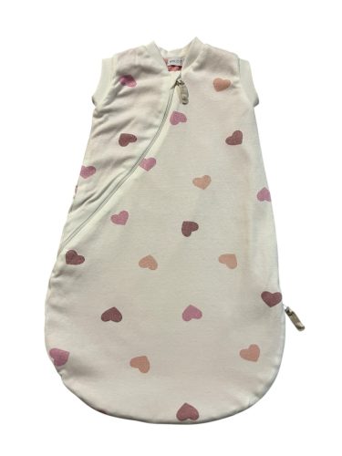 Wikids pamut hálózsák 2 rétegű ujjatlan #56-62 szívecskés