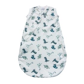   Wikids pamut hálózsák 2 rétegű ujjatlan #56-62 menta dínós