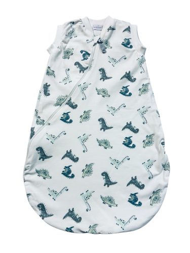 Wikids pamut hálózsák 2 rétegű ujjatlan #56-62 menta dínós