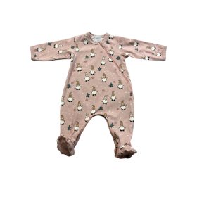   Wikids pamut hosszú ujjú rugi #50 púder-rózsa karácsonyi manós