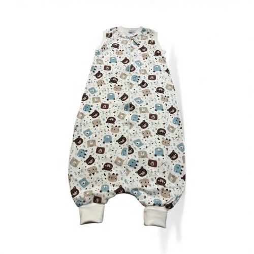 Wikids pamut hálózsák tipegő 2 rétegű #74-80 v.kék-mogyi pöttyös macis