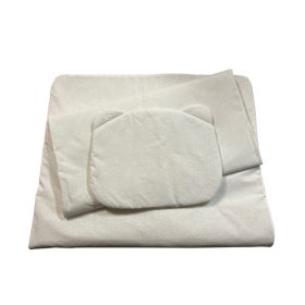   Wikids 3 részes ágyneműgarnitúra - krém-fehér apró levelek vászon