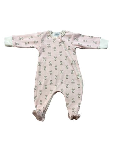 Wikids pamut hosszú ujjú cipzáras rugi #56 rózsa-bézs róka