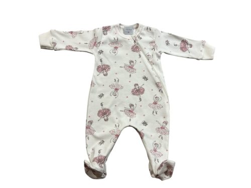 Wikids pamut hosszú ujjú cipzáras rugi #50 balerinás