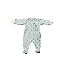   Wikids pamut hosszú ujjú cipzáras rugi #56 v.kék-bézs rókás