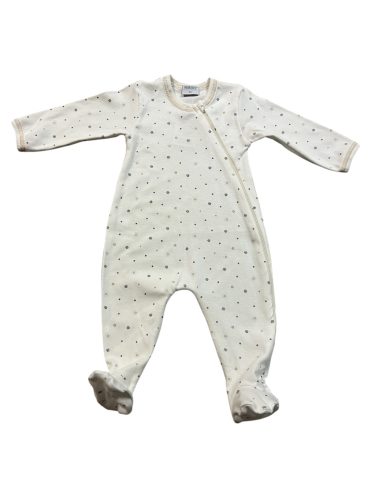 Wikids plüss hosszú ujjú rugi #68 bézs-szürke apró csillagos