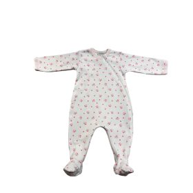   Wikids pamut hosszú ujjú rugi #44 rózsa-bézs apró virágo