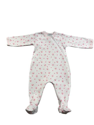 Wikids pamut hosszú ujjú rugi #44 rózsa-bézs apró virágo