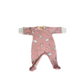 Wikids pamut hosszú ujjú rugi #44 púder rózsa állatos