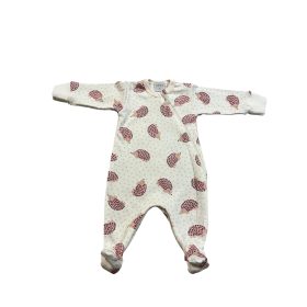   Wikids pamut hosszú ujjú rugi #62 bézs-mályva pöttyös sünis