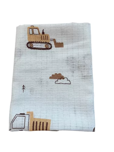 Wikids Takaró pelenka anyagú 80x90 mogyoró járműves