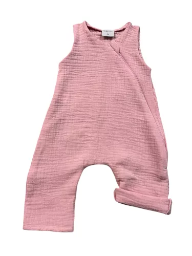 Wikids pamut rugi ujjatlan pelenka anyag cipzáras #68 rózsaszín