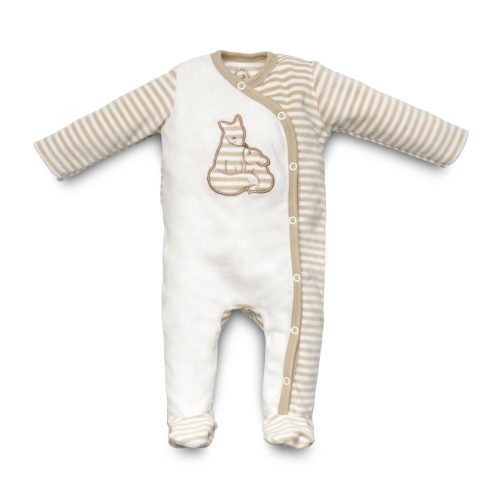 Kenguru Gold Rugi plüss hosszúujjú patentos #56 mogyoró-csíkos Róka #1053