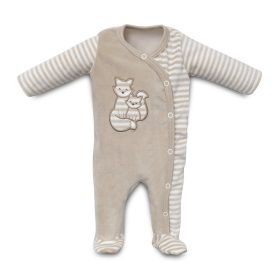   Kenguru Gold Rugi plüss hosszúujjú patentos #56 mogyoró-csíkos Róka #1063