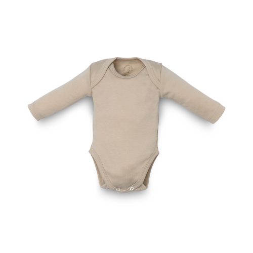 Kenguru Gold Body pamut organikus hosszúujjú békanyakú #56-62 #Mogyoró #1284