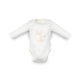   Kenguru Gold Body pamut hosszúujjú békanyakú #50-56 #Ekrü Maci #1423