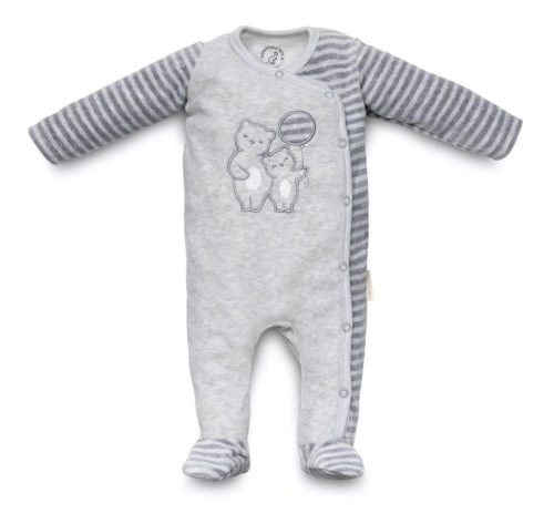 Kenguru Gold Rugi plüss oldalt patentos #62 #Melange szürke csíkos macis #2034