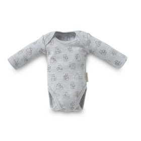   Kenguru Gold Body pamut békanyakú #56-62 #Melange szürke állatos #2374