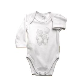   Kenguru Gold pamut békanyakú Body #56-62 #Fehér lufis maci #2393