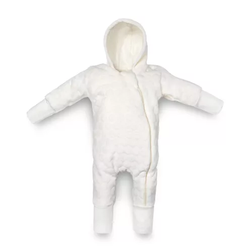 Kenguru Gold Overál kapucnis pamut-mikrofiber 3in1 bélelt #0-3hó #ekrü #2705
