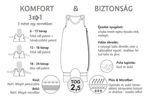 Kenguru Gold Tipegő hálózsák muszlin #4rétegű #2-4év #1tog #3056