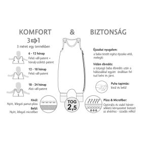   Kenguru Gold Tipegő hálózsák #vászon 3D #2-4év #1tog #3096