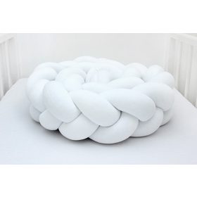 Scamp Ágyrácsvédő fonott plüss 210cm #fehér